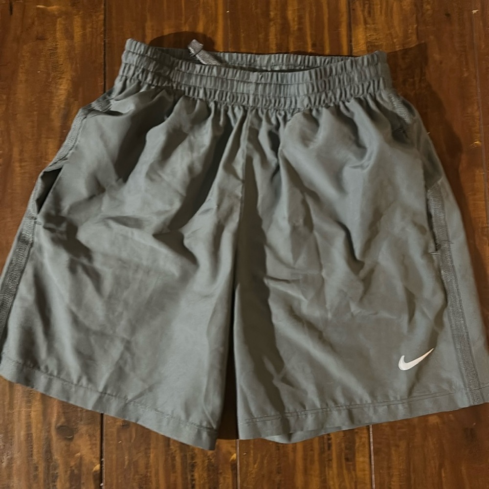 Nike Boys Gray Dri Fit Training Shorts - S Youth
